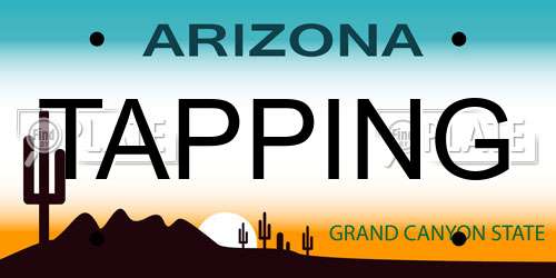 TAPPING Arizona License Plate