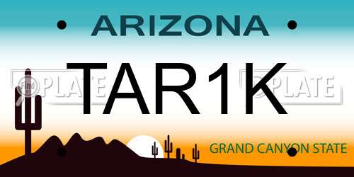 TAR1K Arizona License Plate