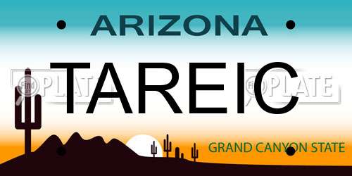 TAREIC Arizona License Plate