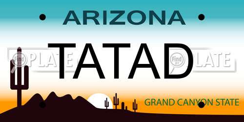 TATAD Arizona License Plate