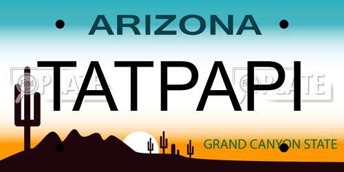 TATPAPI Arizona License Plate