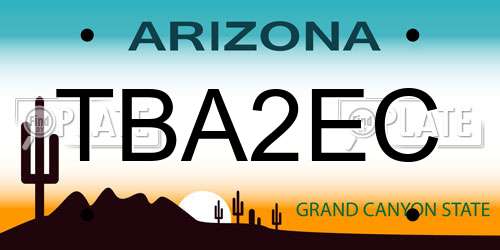 TBA2EC Arizona License Plate