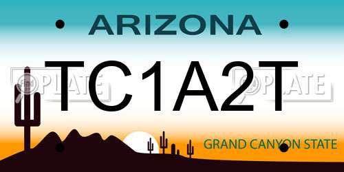 TC1A2T Arizona License Plate