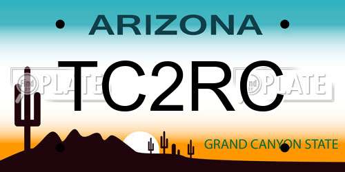 TC2RC Arizona License Plate