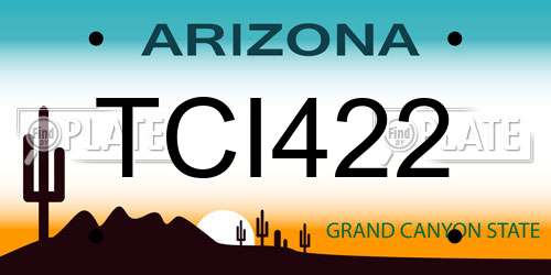 TCI422 Arizona License Plate