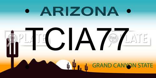 TCIA77 Arizona License Plate