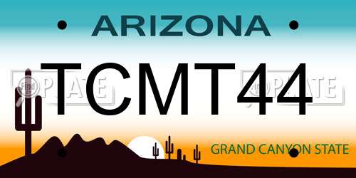 TCMT44 Arizona License Plate