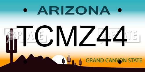 TCMZ44 Arizona License Plate