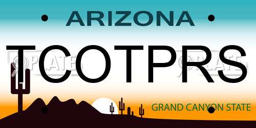 TCOTPRS Arizona License Plate