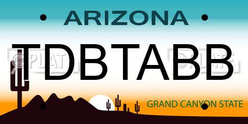 TDBTABB Arizona License Plate