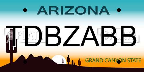 TDBZABB Arizona License Plate
