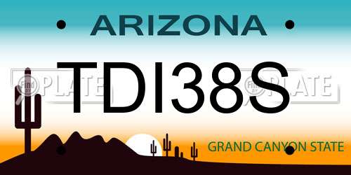 TDI38S Arizona License Plate