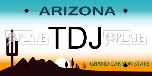 TDJ Arizona License Plate