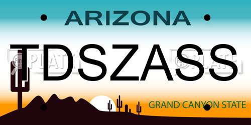 TDSZASS Arizona License Plate
