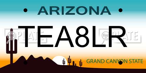 TEA8LR Arizona License Plate