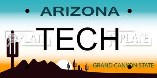 TECH Arizona License Plate