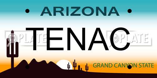 TENAC Arizona License Plate