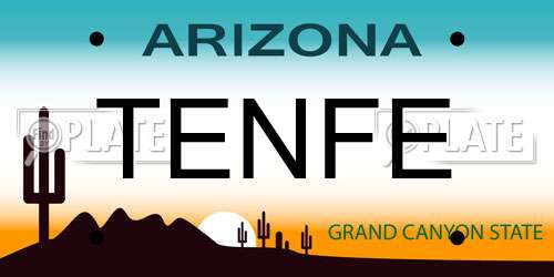 TENFE Arizona License Plate