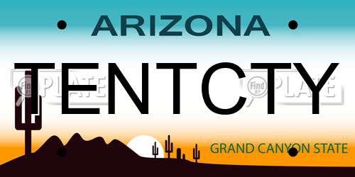 TENTCTY Arizona License Plate