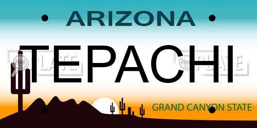 TEPACHI Arizona License Plate