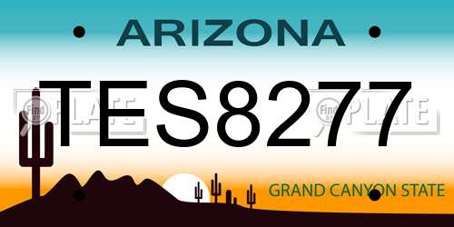 TES8277 Arizona License Plate
