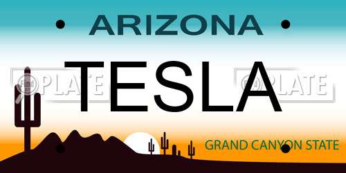 TESLA Arizona License Plate