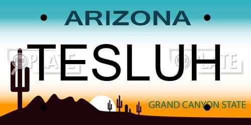 TESLUH Arizona License Plate