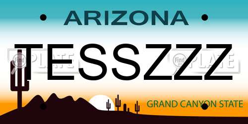 TESSZZZ Arizona License Plate