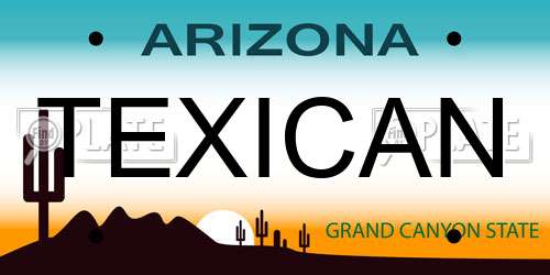 TEXICAN Arizona License Plate