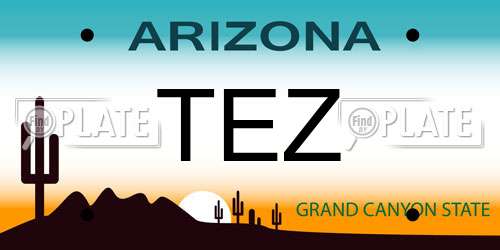 TEZ Arizona License Plate