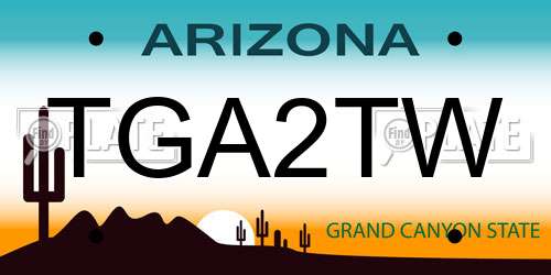 TGA2TW Arizona License Plate