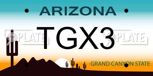 TGX3 Arizona License Plate