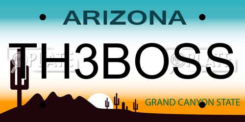 TH3BOSS Arizona License Plate