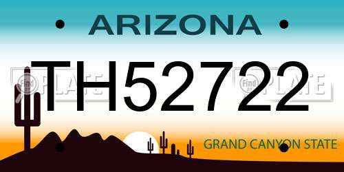 TH52722 Arizona License Plate