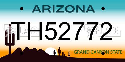 TH52772 Arizona License Plate