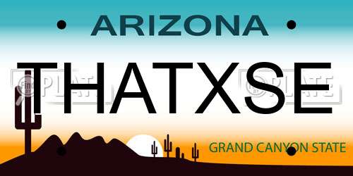 THATXSE Arizona License Plate