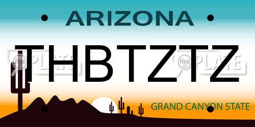 THBTZTZ Arizona License Plate