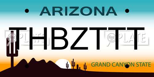 THBZTTT Arizona License Plate