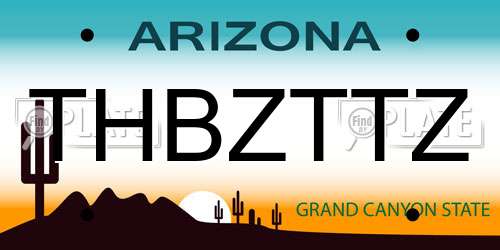 THBZTTZ Arizona License Plate