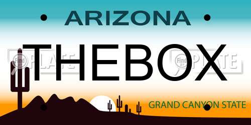 THEBOX Arizona License Plate
