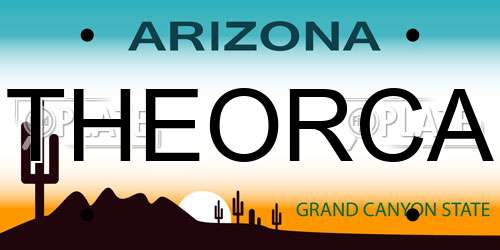 THEORCA Arizona License Plate