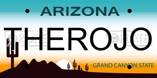 THEROJO Arizona License Plate
