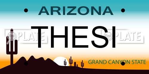 THESI Arizona License Plate