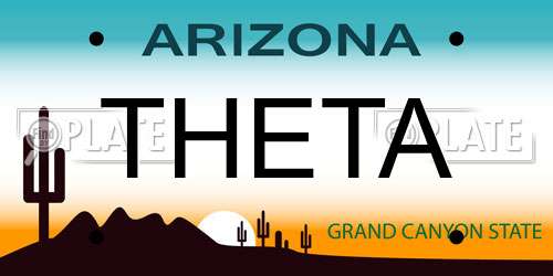 THETA Arizona License Plate