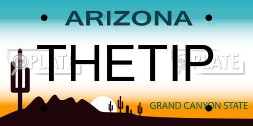 THETIP Arizona License Plate