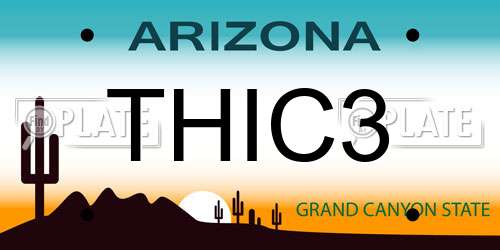 THIC3 Arizona License Plate