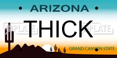 THICK Arizona License Plate