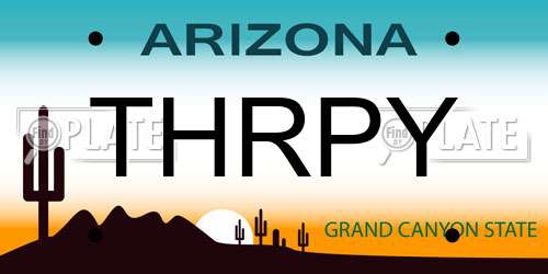 THRPY Arizona License Plate