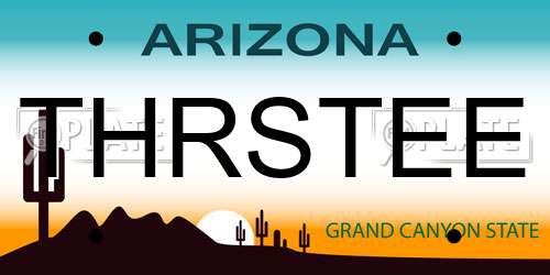 THRSTEE Arizona License Plate
