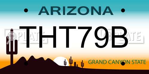 THT79B Arizona License Plate